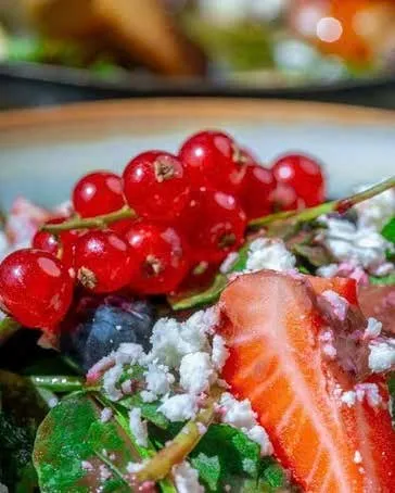 Berries and salad